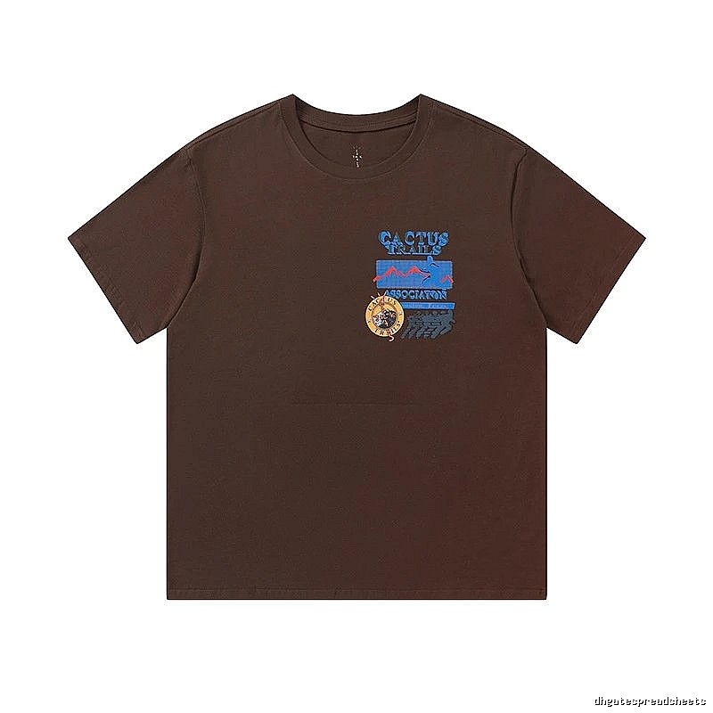 Travis Scott Compact Graphic T-shirt Brown Travis Scott for Sport-Inspired Styling