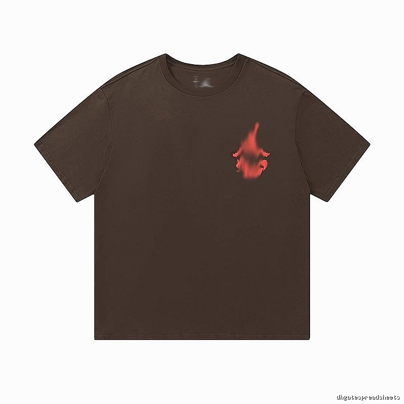 Travis Scott Easy Match Graphic T-shirt Brown Travis Scott for Leisure Wear
