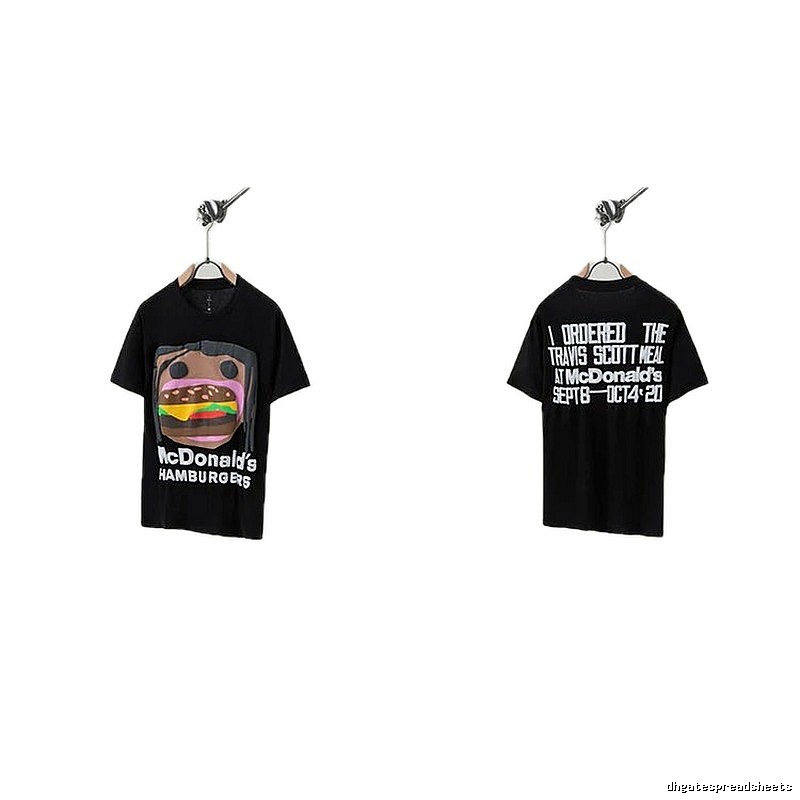 Travis Scott x McDonald's Co-branded Printed Black T-Shirt