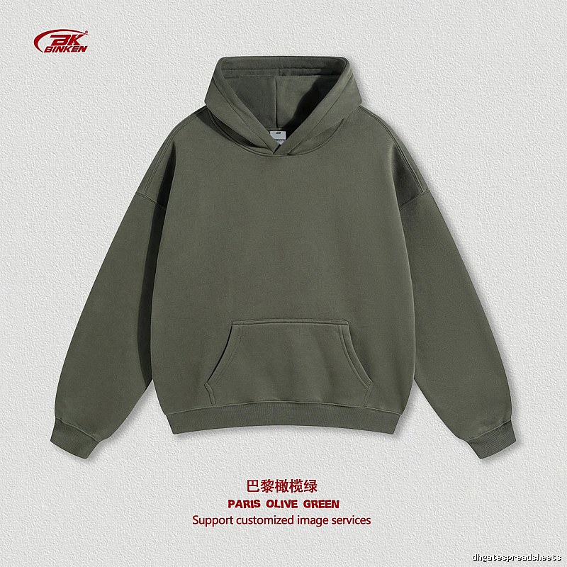 Urban Pullover hoodie Navy Blank Kangaroo with Statement Pattern