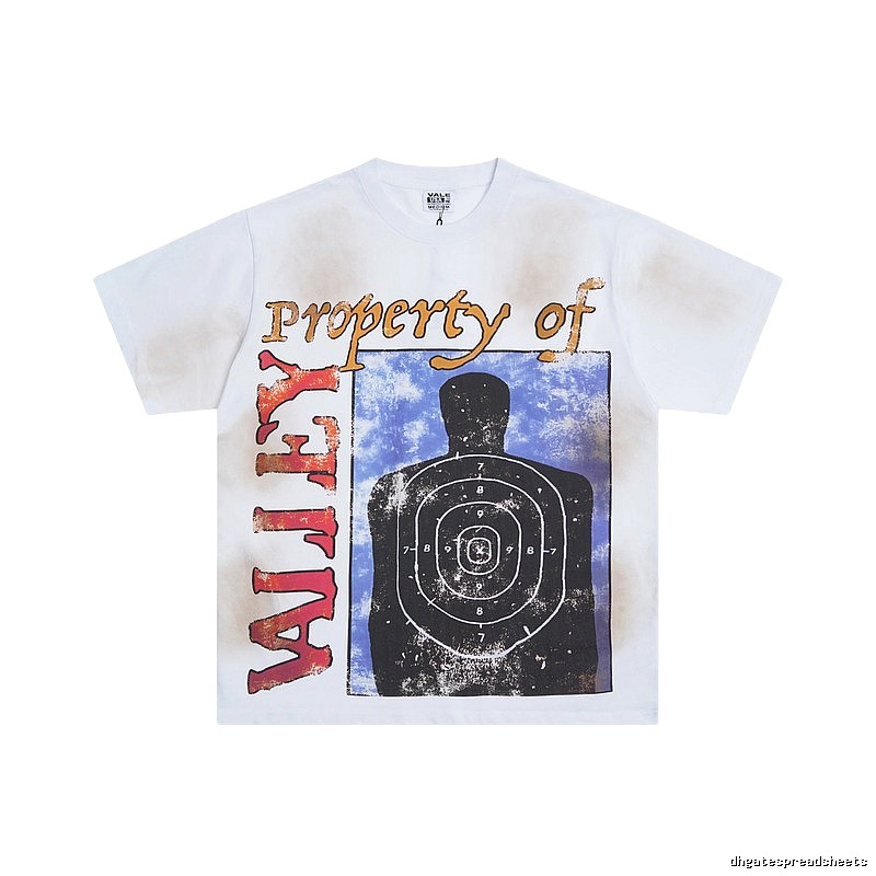 Valley Bullseye Distressed Street Style White T-Shirt