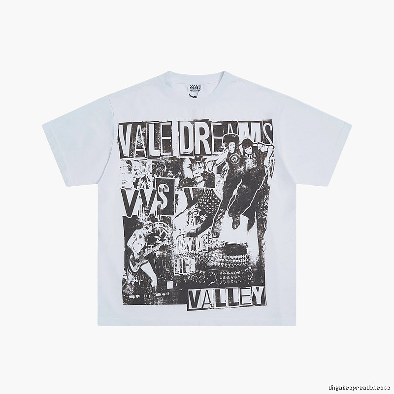 Valley Dreams Rock Style White Short-sleeve T-shirt