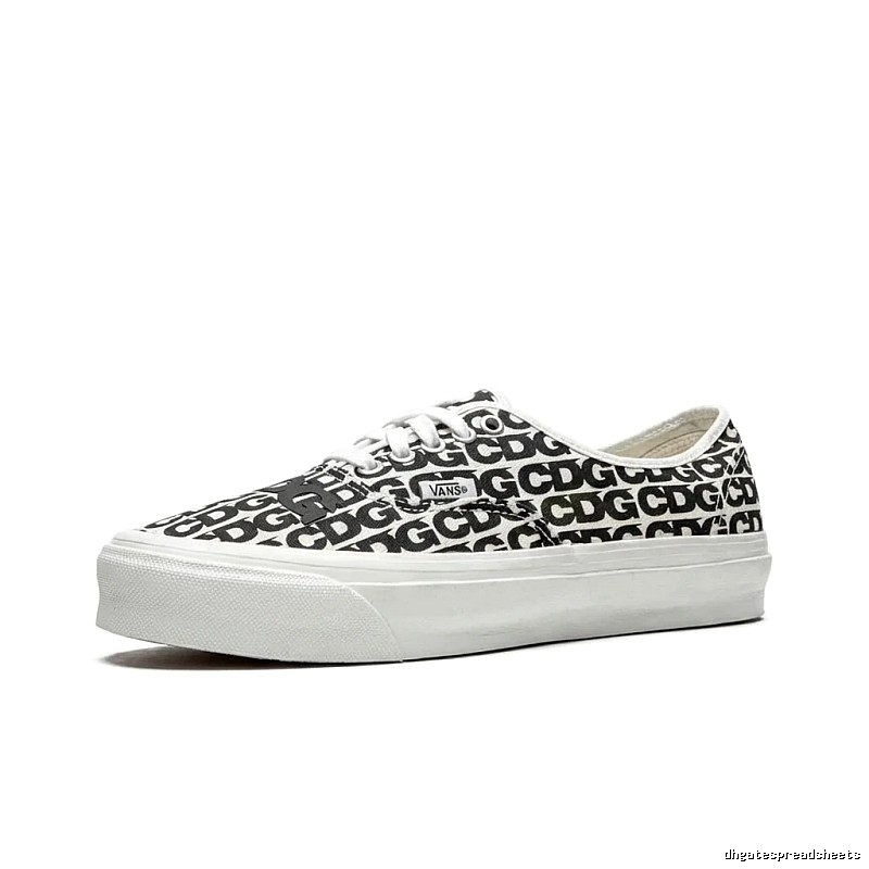 Vans CDG Printed Black and White Canvas Shoes