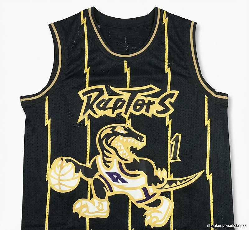 Vince Carter Raptors black and gold trendy brand vest