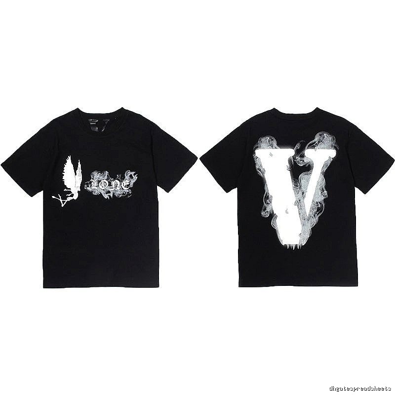 Vlone Premium Style Logo T-shirt Black Purple Vlone for Minimal Outfits