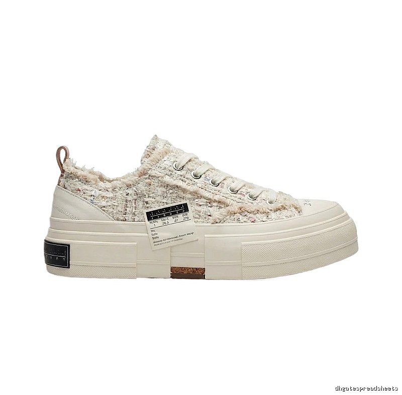 Xvessel Tweed Retro White Shoes