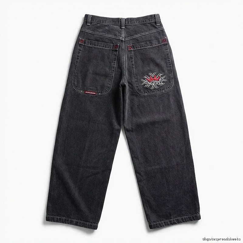 Y2K style retro black jeans