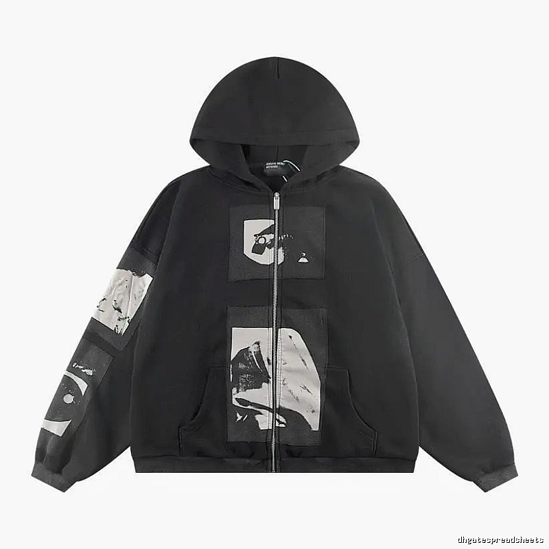 Zip-Layer Styling Graphic Zip Hoodie Travel Styling