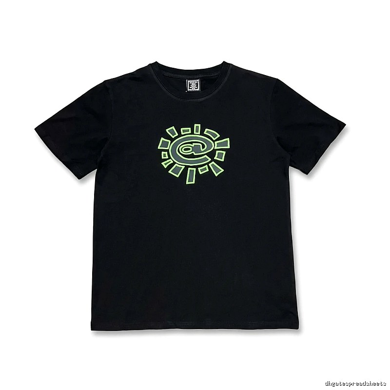 ADWYSD trendy brand black printed T-shirt