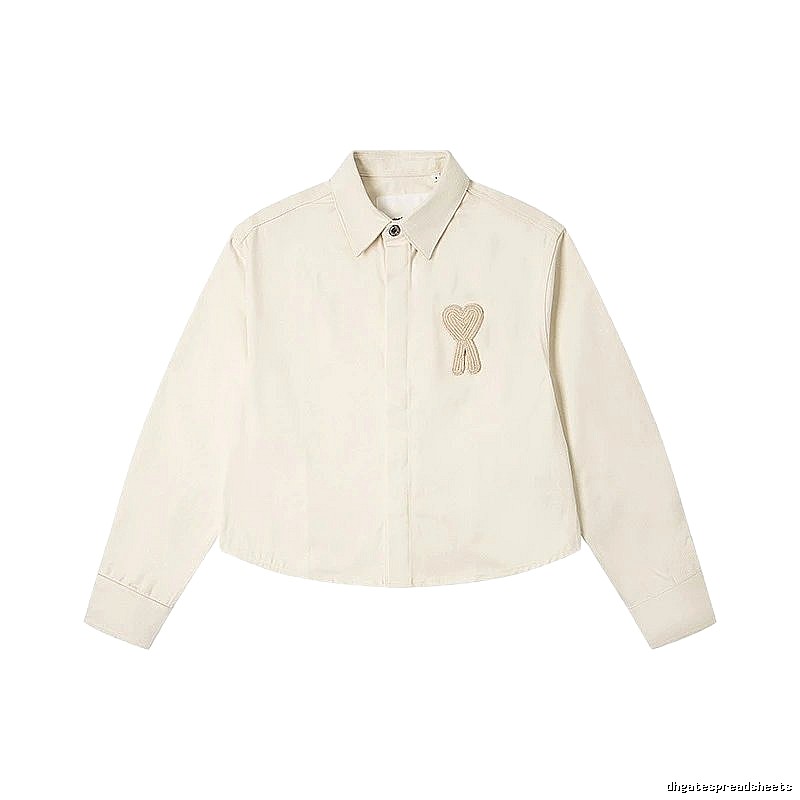 AMI embroidered love style white shirt
