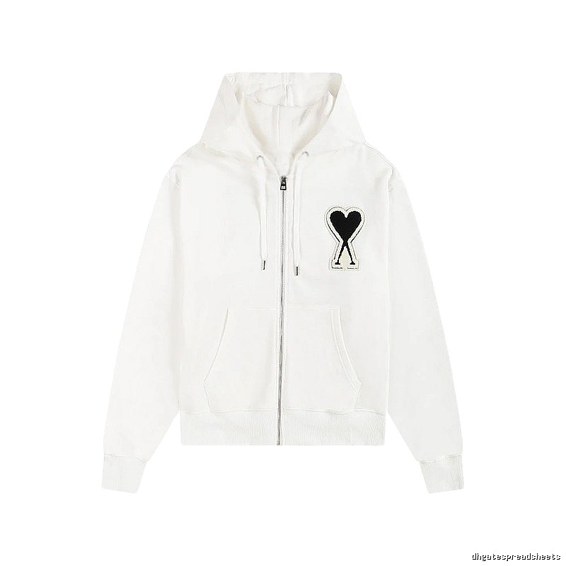 AMI Love Minimalist Style White Sweatshirt