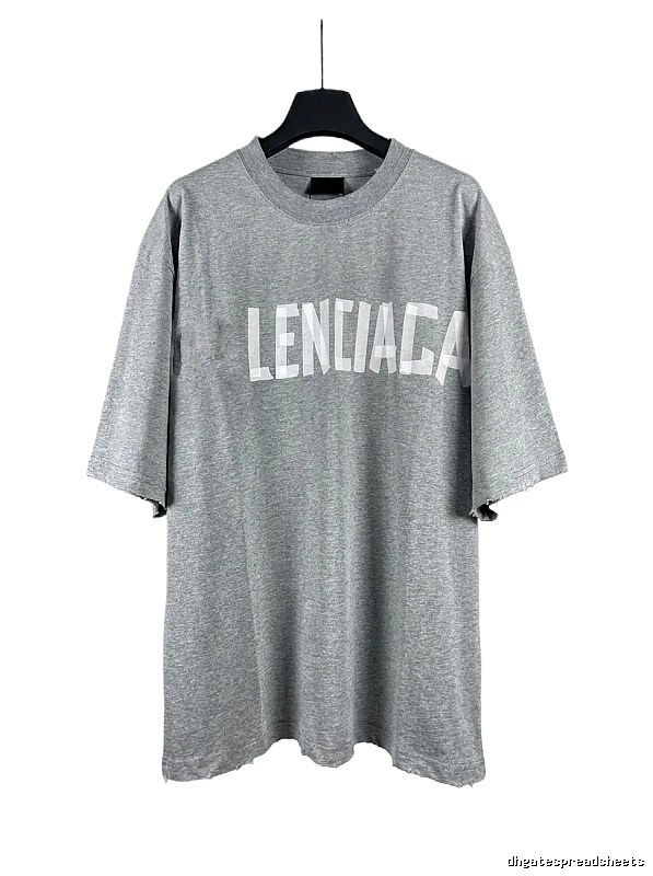 Balenciaga letter-style gray T-shirt