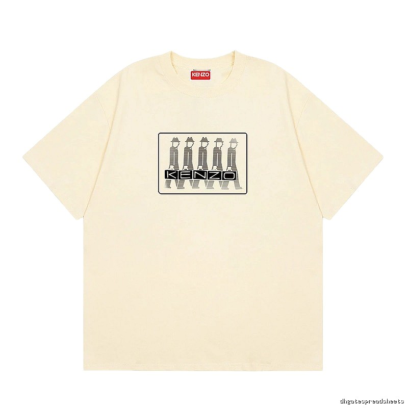 KENZO Character Print Casual Style Beige T-shirt
