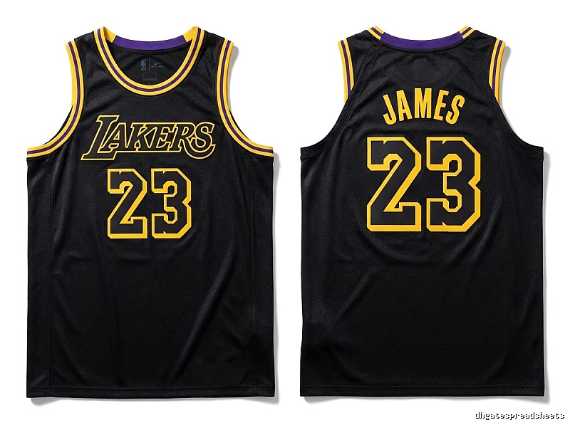 LBJ's No. 23 black jersey of the Lakers.