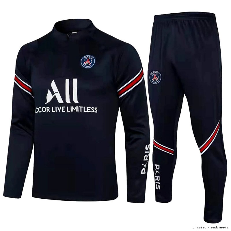 Paris Saint-Germain 2021-22 Royal Blue Training Tracksuit Set Match Day